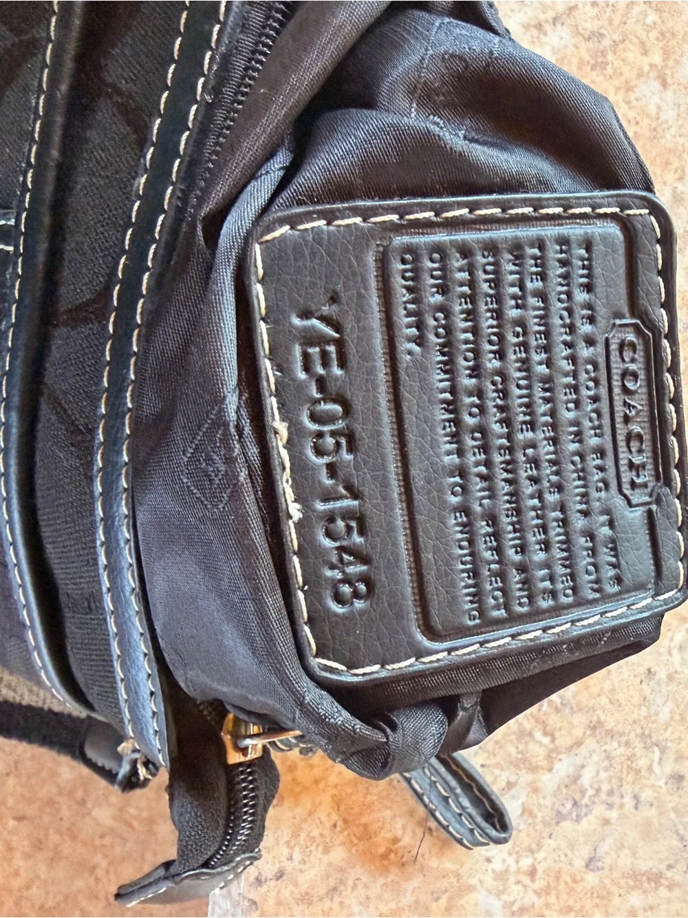 Coach Black and Gray Signature Crossbody Phone Pouch - Picture 3 of 3